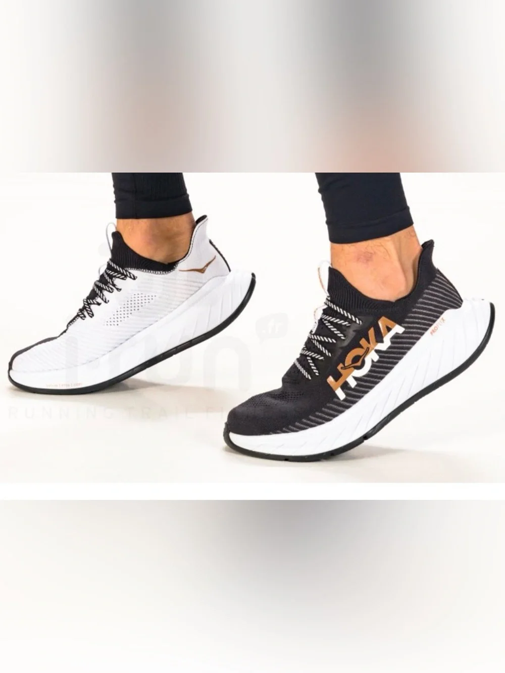 New HOKA Carbon X 3 running shoes black and white sz 6 women’s
